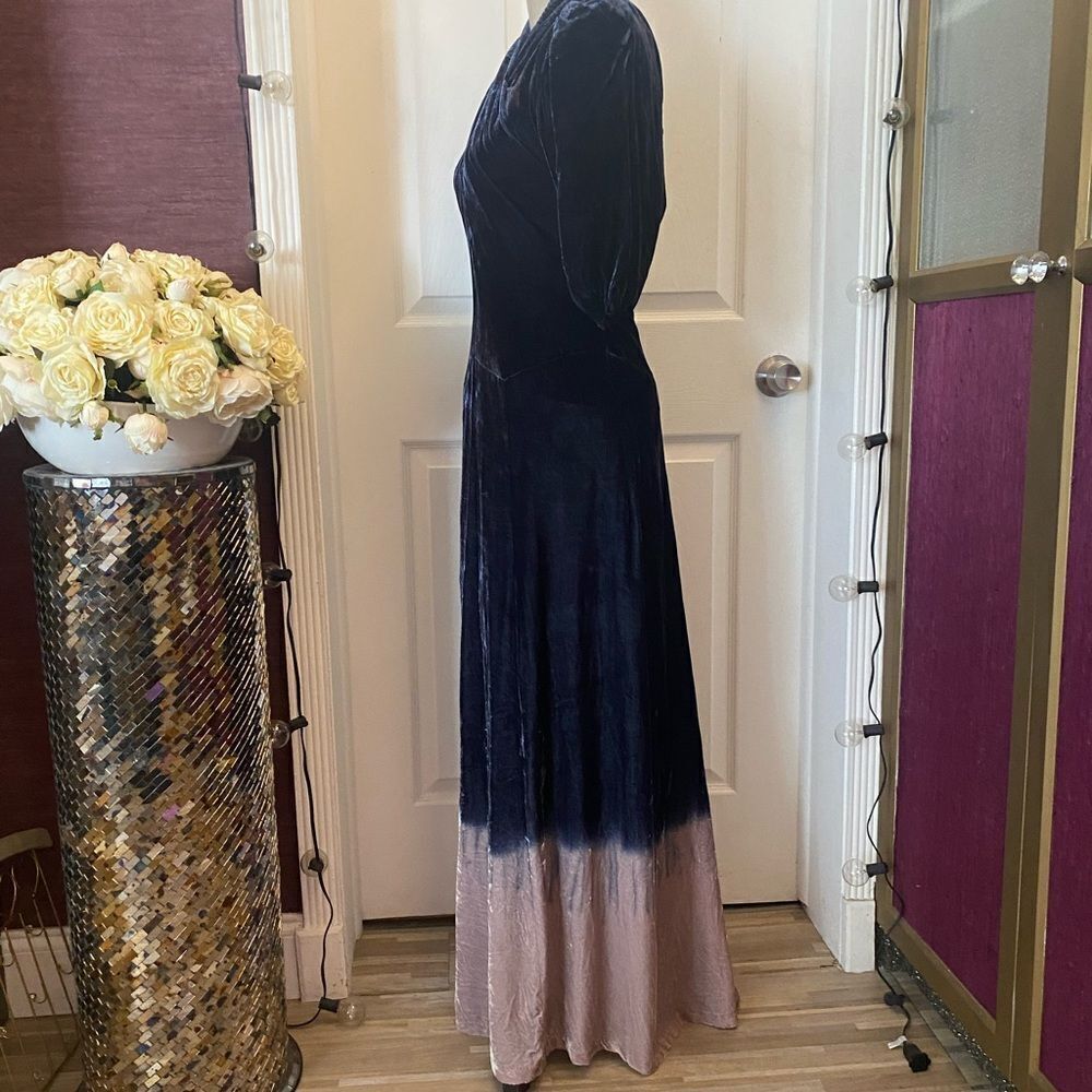 BCBG MaxAzria Runway crushed velvet maxi dress, size 0 - Picture 7 of 12